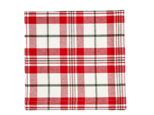 Holiday Red Plaid Cloth Napkin