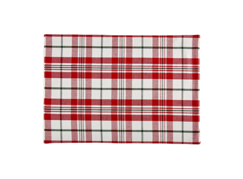Holiday Red Plaid Rectangular Placemat