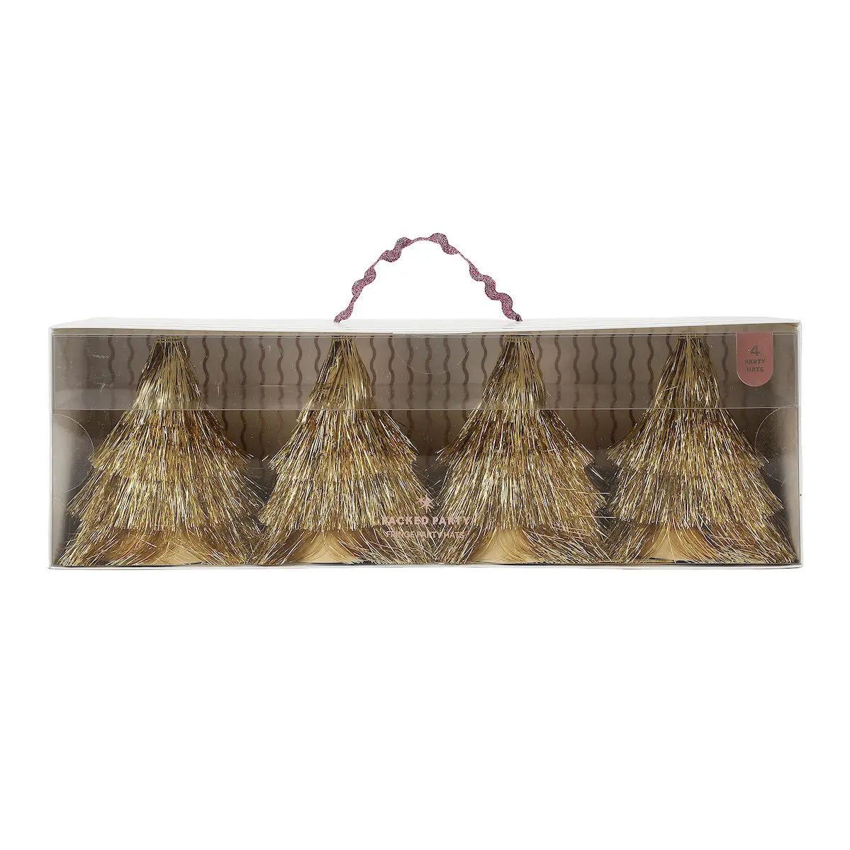 Golden Girl Mini Fringe Party Hats - Set of 4