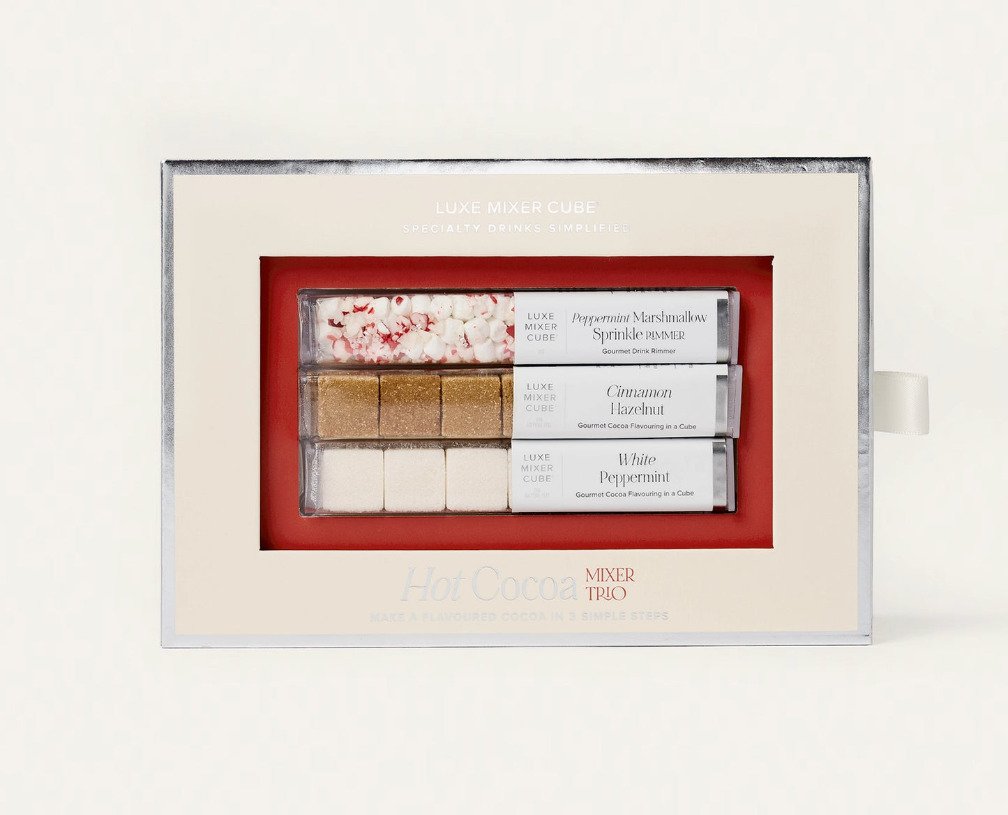 Hot Cocoa Mixer Cubes with Shimmer Marshmallow Rimmer