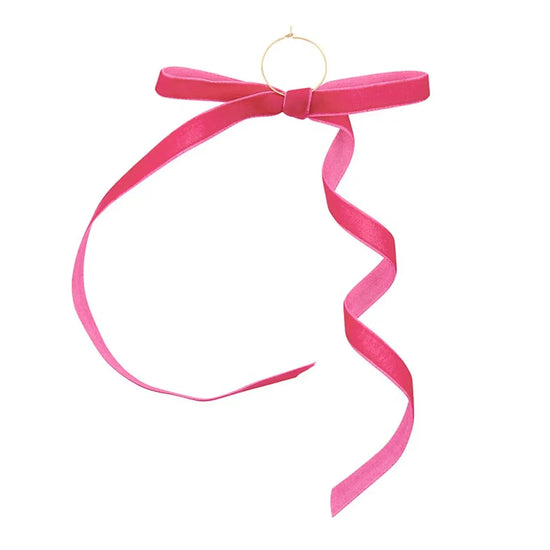 Velvet Bow Wine Charms - Set of 6