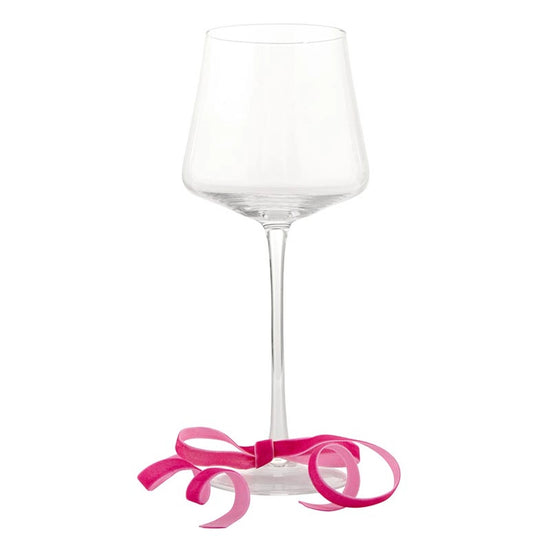 Velvet Bow Wine Charms - Set of 6