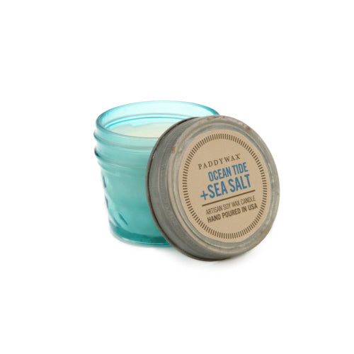 Relish Jar Aqua Glass Candle - Ocean Tide & Sea Salt - 3 oz.