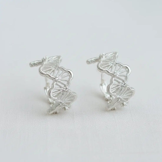 Lace Inspired Floral Earrings