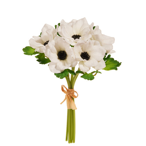 Real Touch Faux Anemone Bundle - White