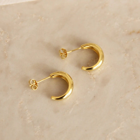 Emery Semi Hoop Earrings - Gold