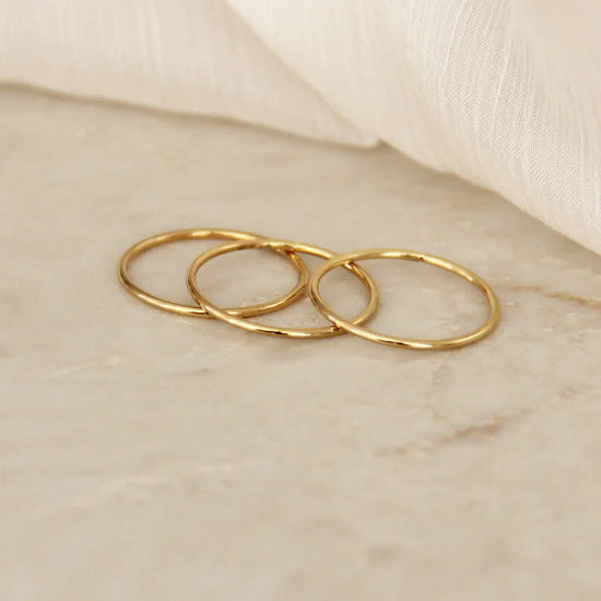 Grace Band Ring - Gold - Set of 3