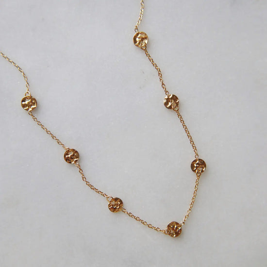 Hammered Disc Necklace