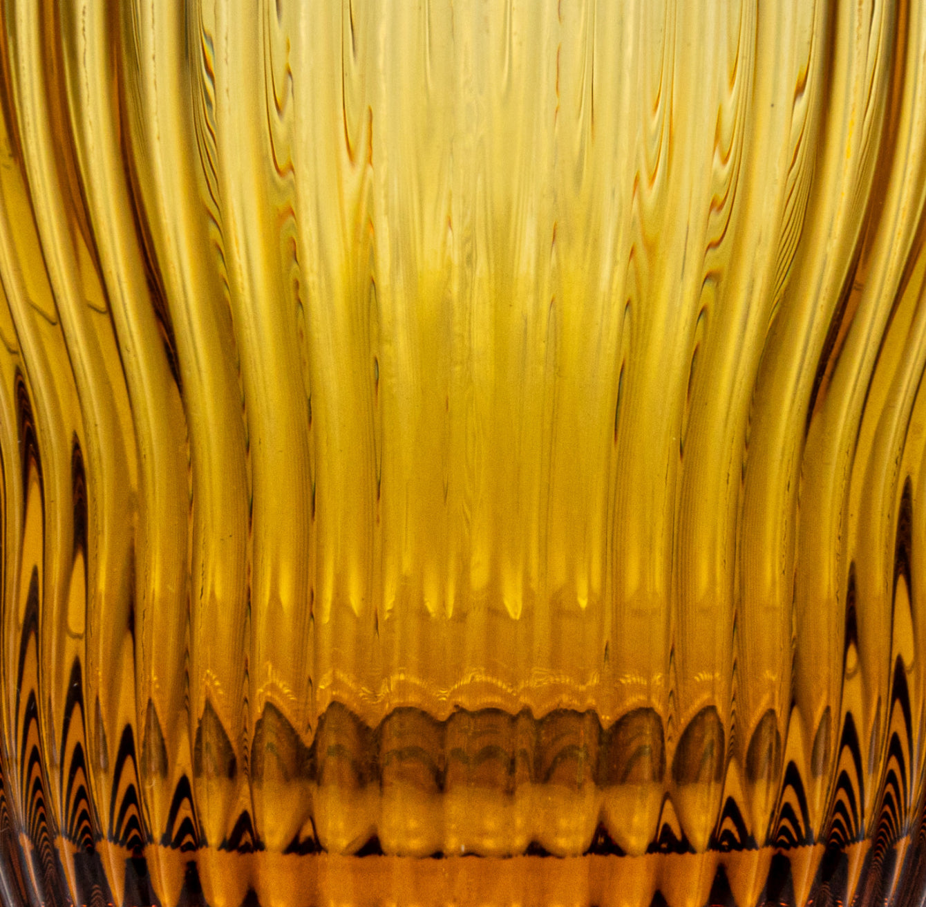 Fluted Drinking Glass - Amber