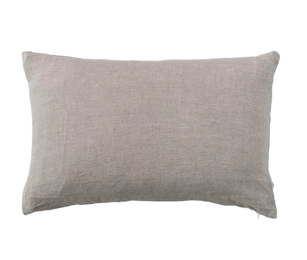 Stonewashed Linen Lumbar Pillow - Natural