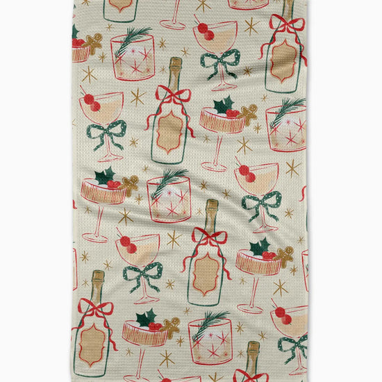 Christmas Cocktails Tea Towel