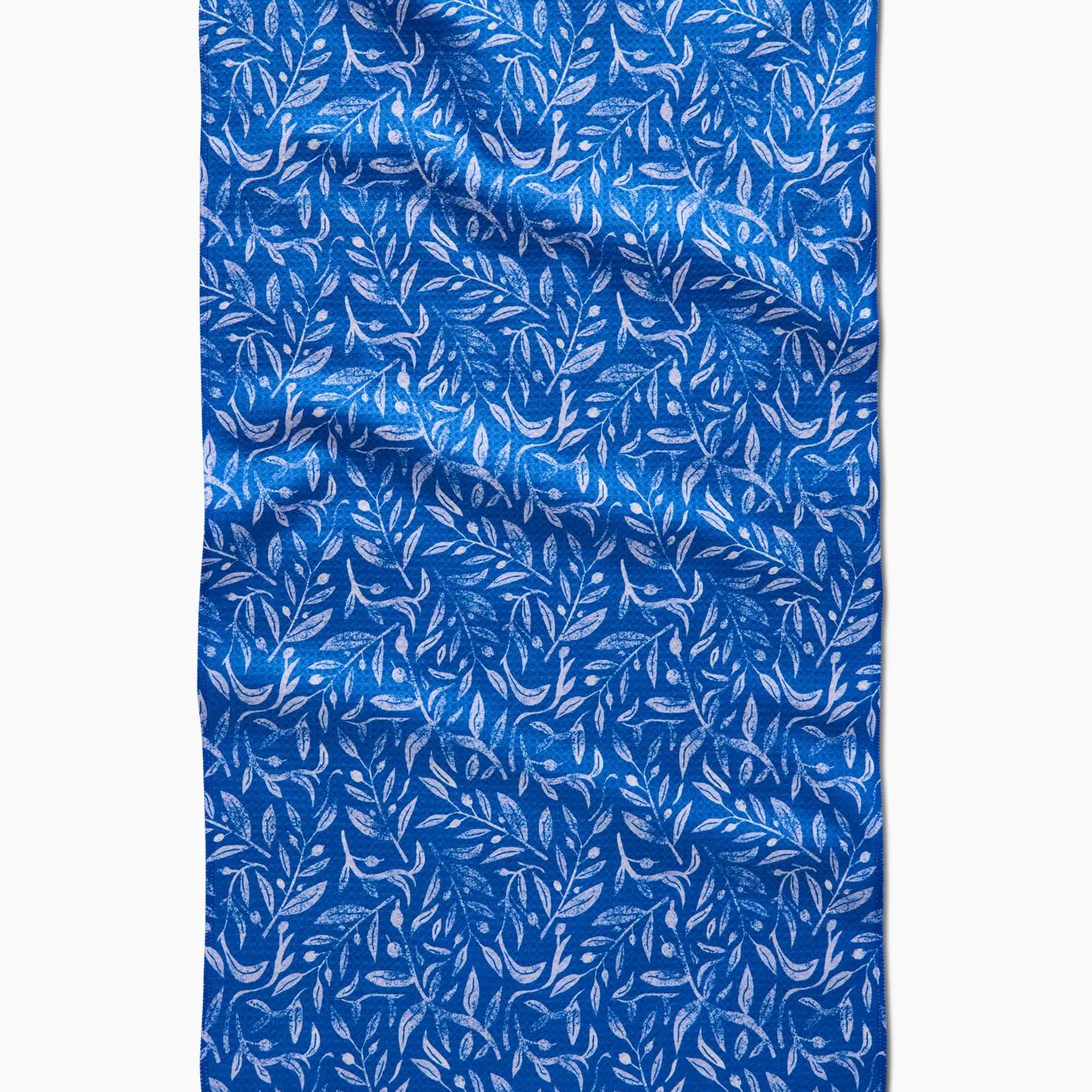 Hanukkah Leaves Tea Towel - White
