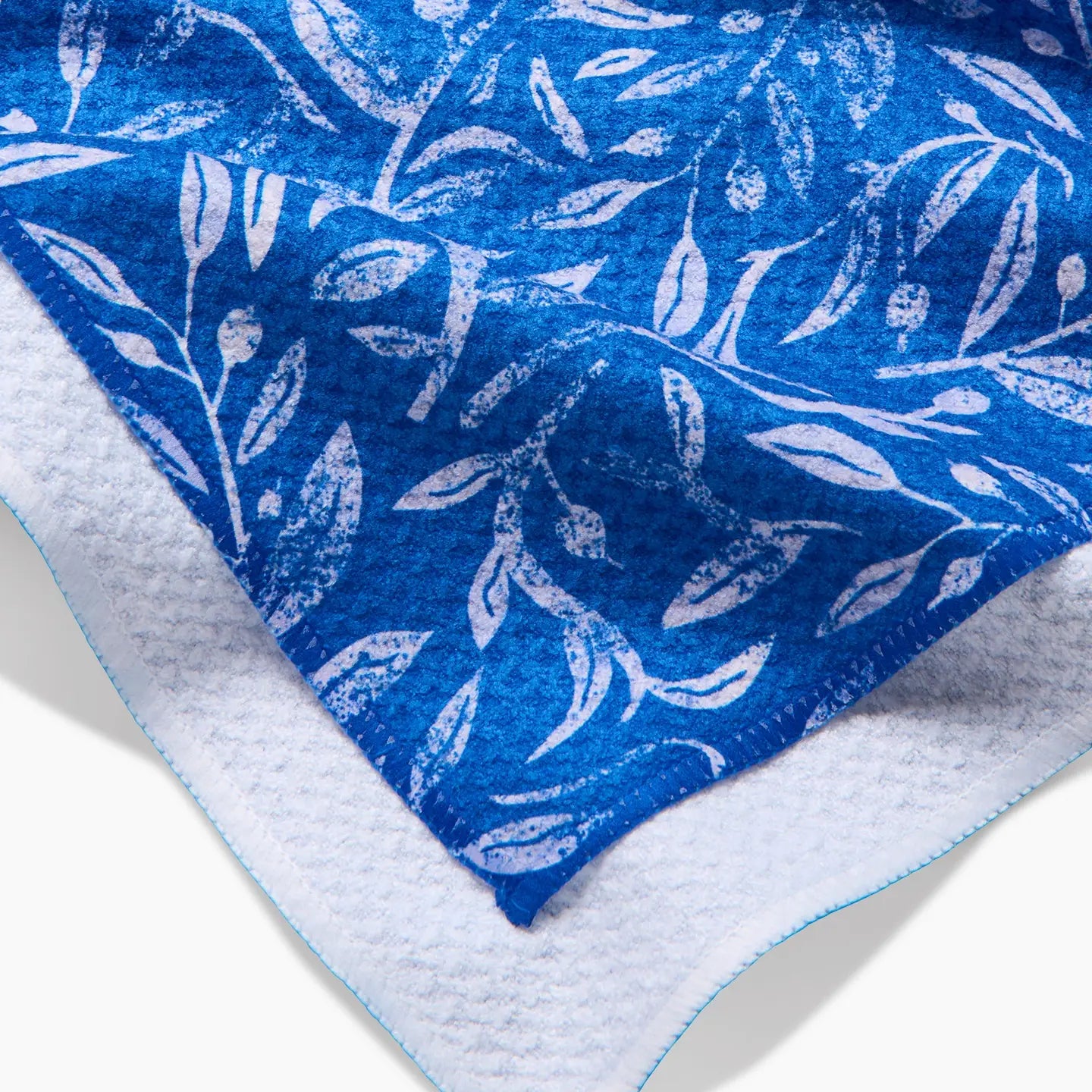 Hanukkah Leaves Tea Towel - White