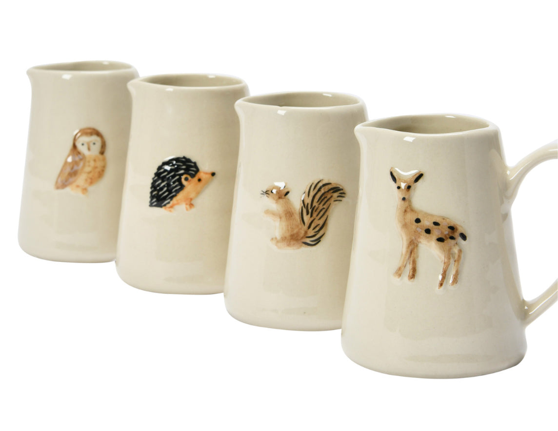 Hand-Painted Forest Animal Creamer - Hedgehog