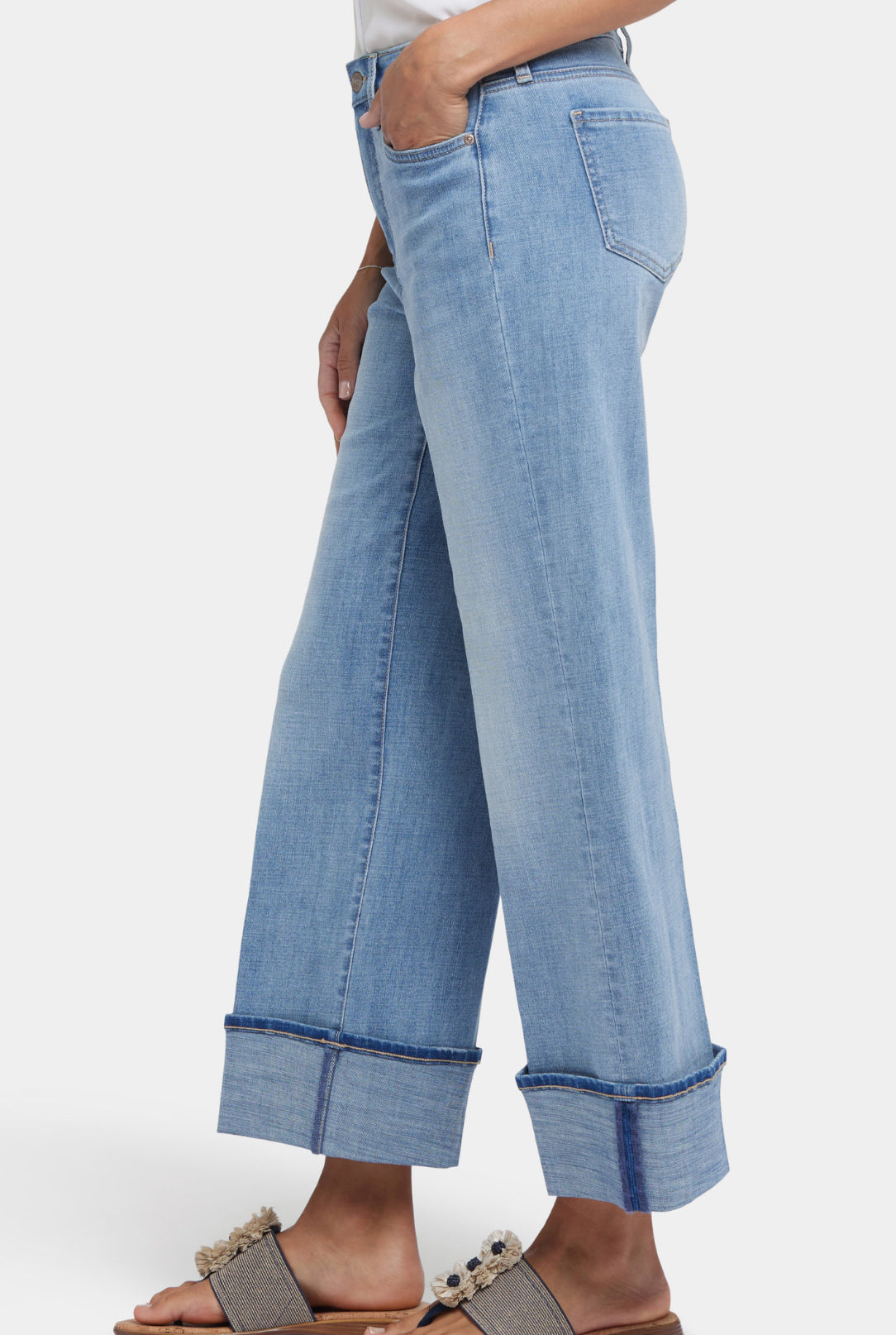 Teresa Wide Leg Jeans with Wide Cuff - Madison River