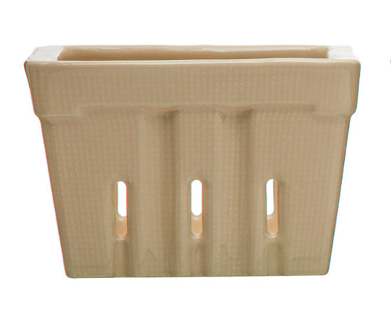 Textured Stoneware Berry Basket - Beige