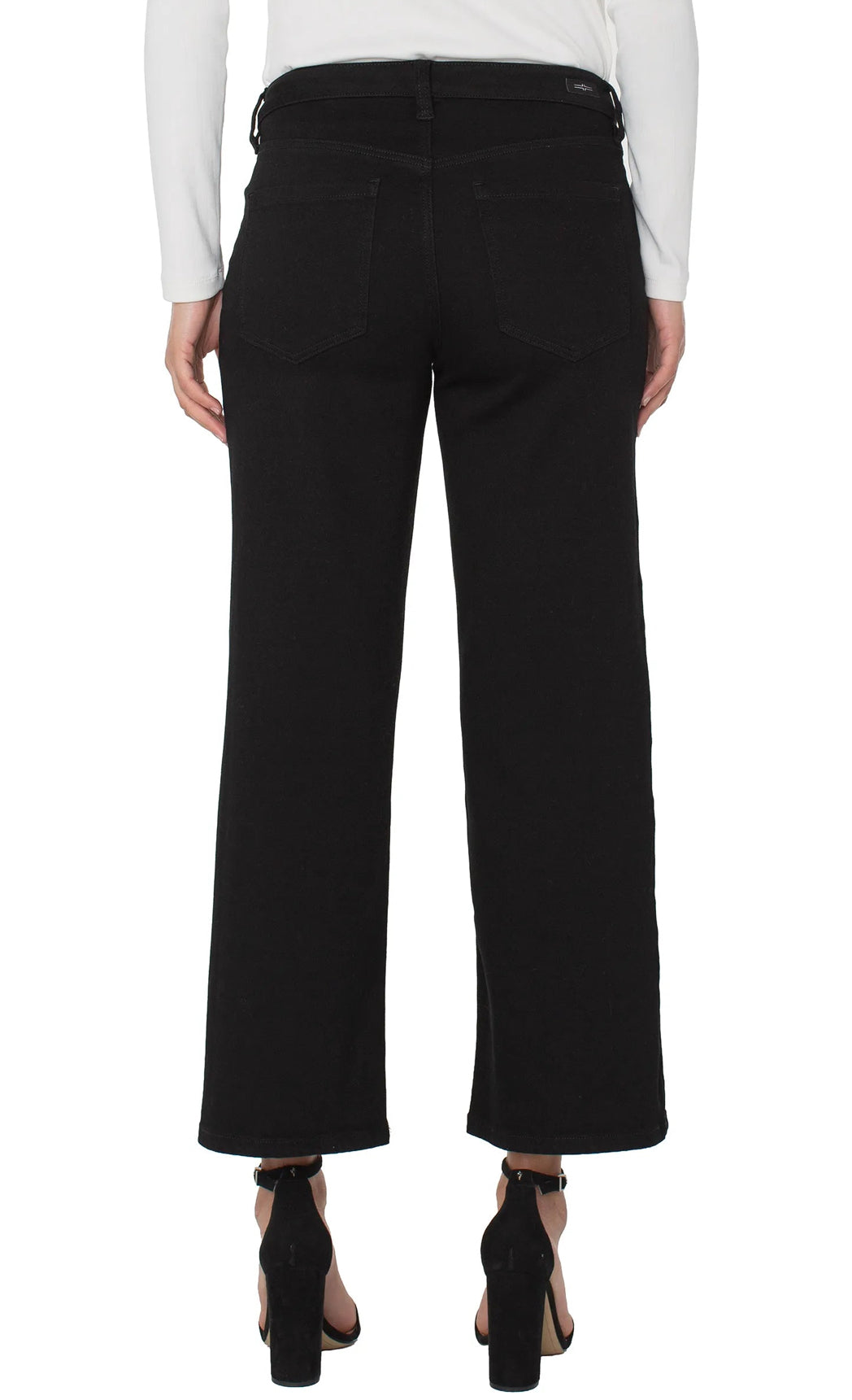 Stride High Rise Wide Leg Jeans - Black Rinse