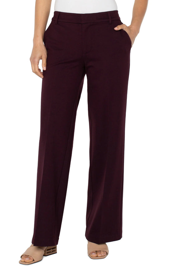 Kelsey Wide Leg Pants - Dark Plum