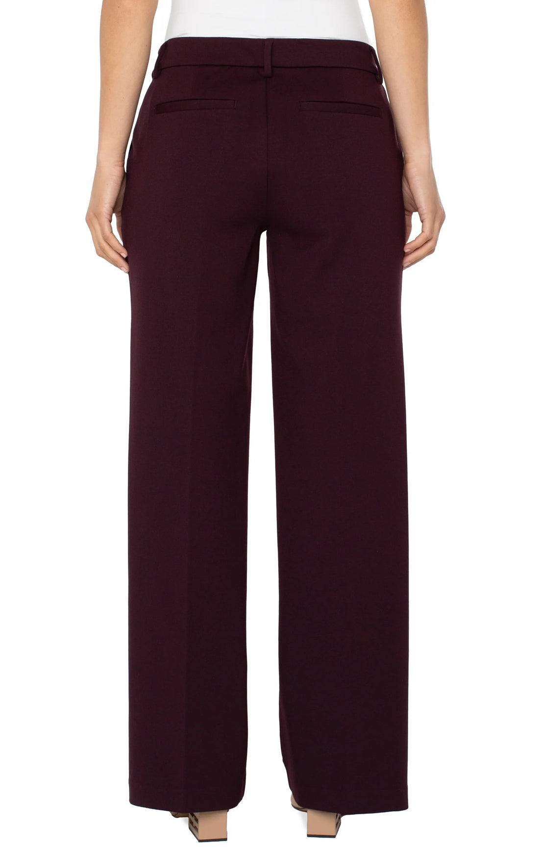 Kelsey Wide Leg Pants - Dark Plum