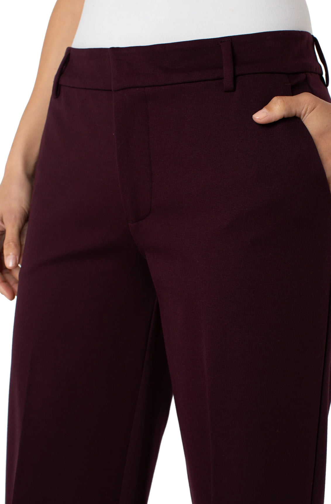 Kelsey Wide Leg Pants - Dark Plum