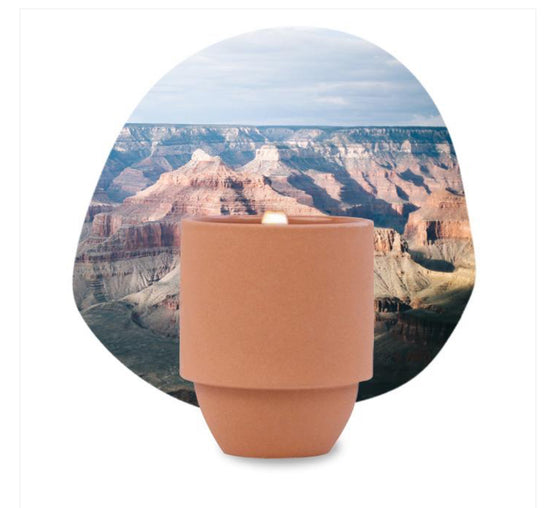 Grand Canyon National Park Ceramic Candle - 11 oz. - Cactus Flower & Fern