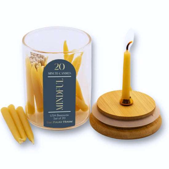 20 Minute Beeswax Meditation Candle Set