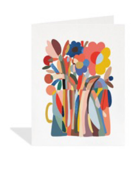 Modern Flowers Greeting Card