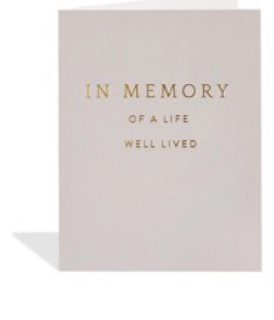 In Memory of a Life Sympathy Greeting Card