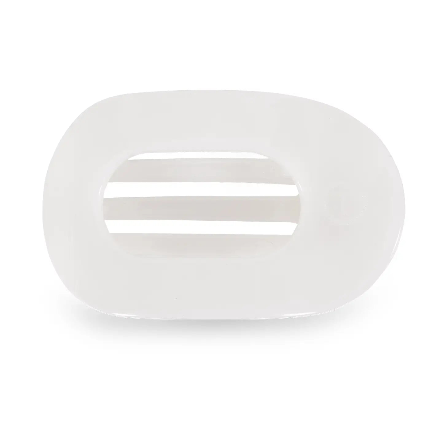 Round Flat Hair Clip - Coconut White - Small