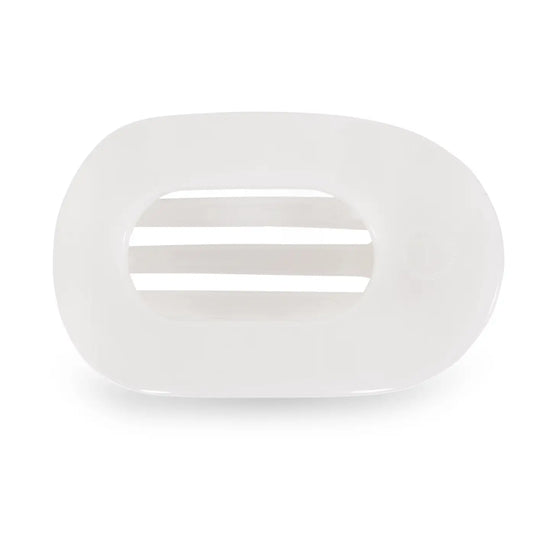 Round Flat Hair Clip - Coconut White - Small