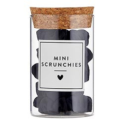 Satin Mini Scrunchies - Black