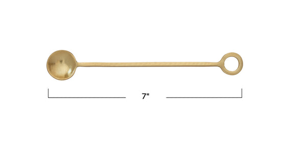 Stainless Steel Cocktail Spoon with Gold Finish