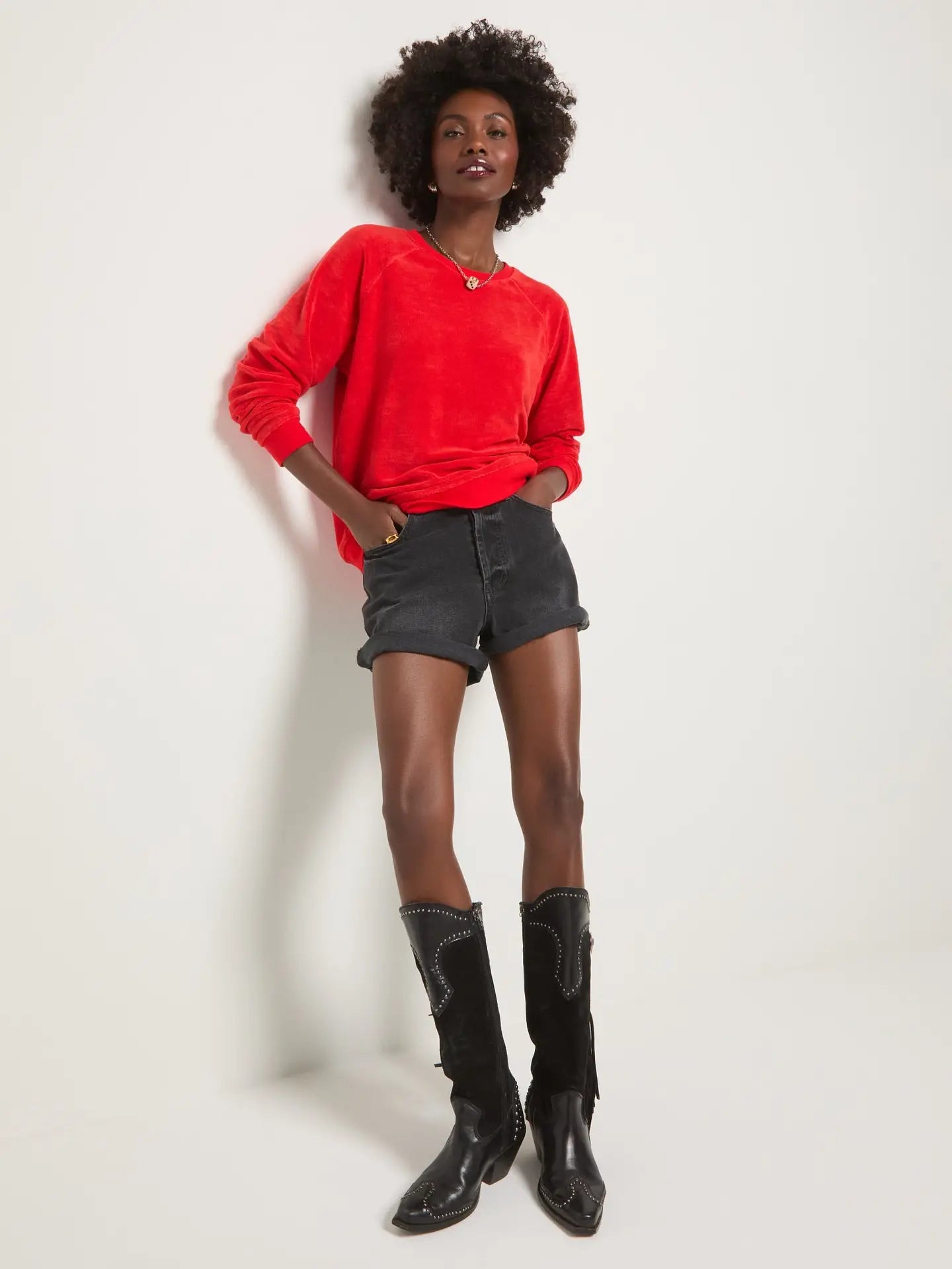 Clifton Pullover Top - Pomegranate