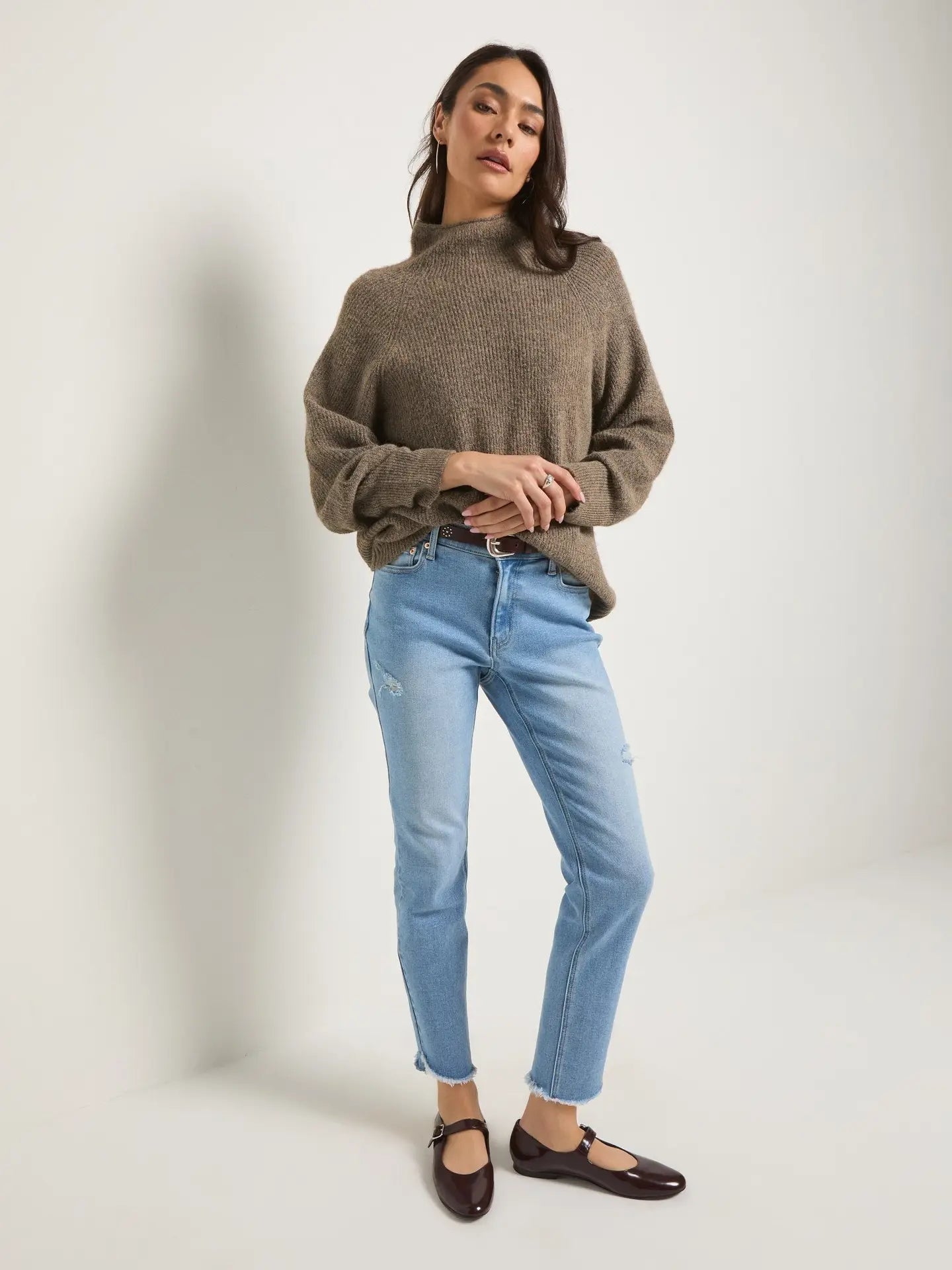 Driftwood Pullover Sweater - Taupe Marled