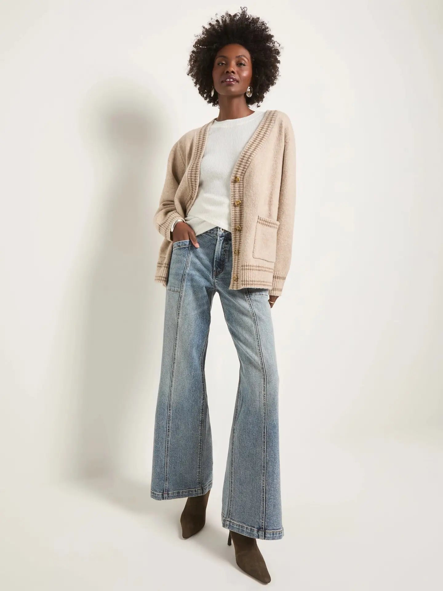 Island Cardigan - Heather Cream