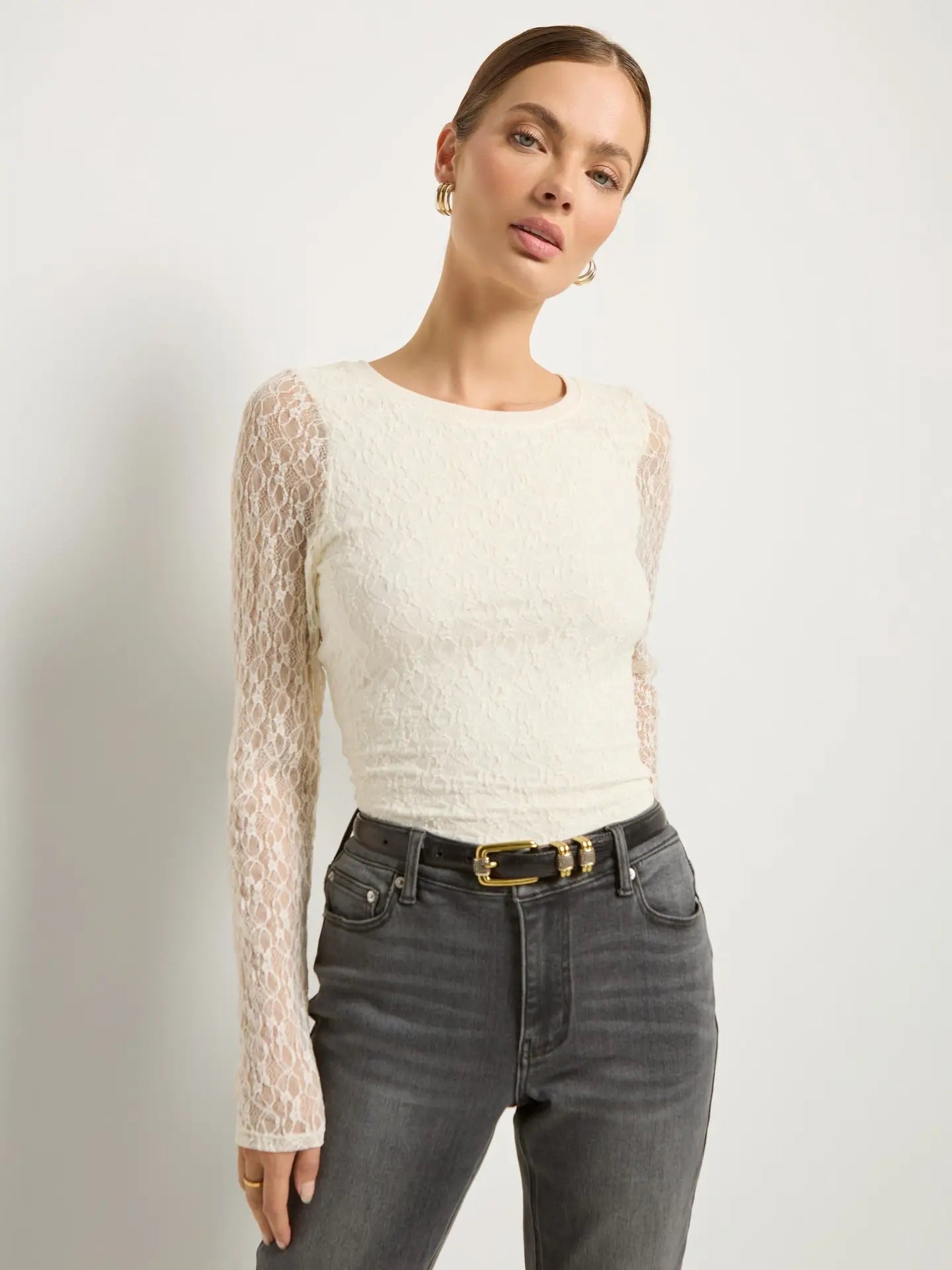Flora Lace Top - Cream