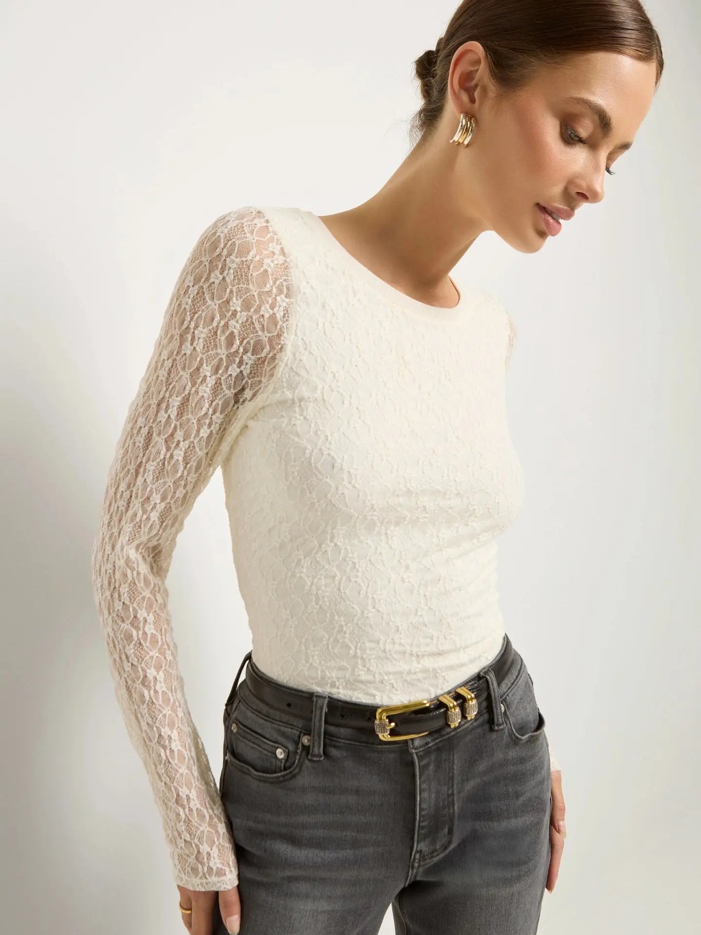 Flora Lace Top - Cream