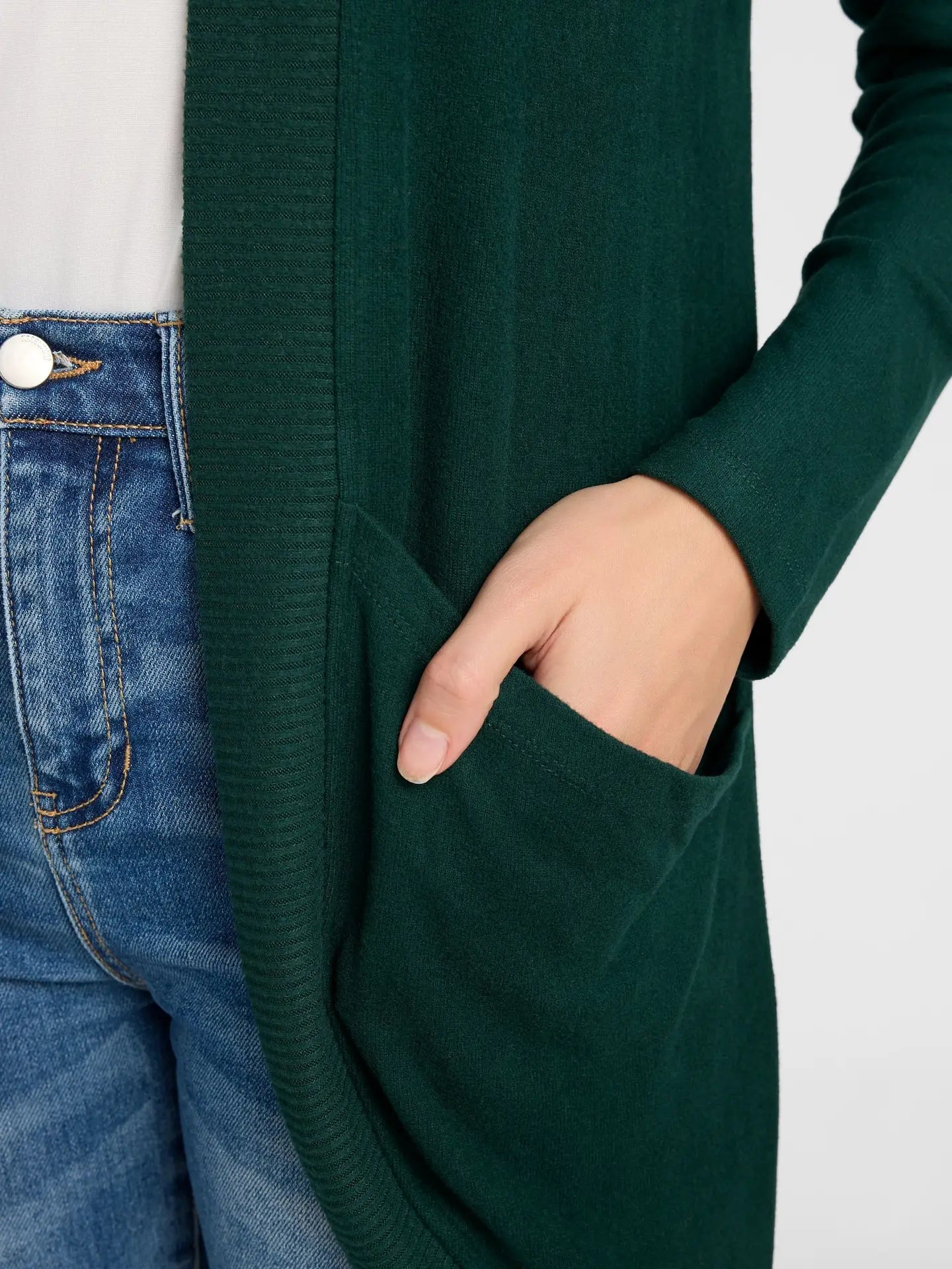 Cocoon Cardigan Sweater - Hunter Green