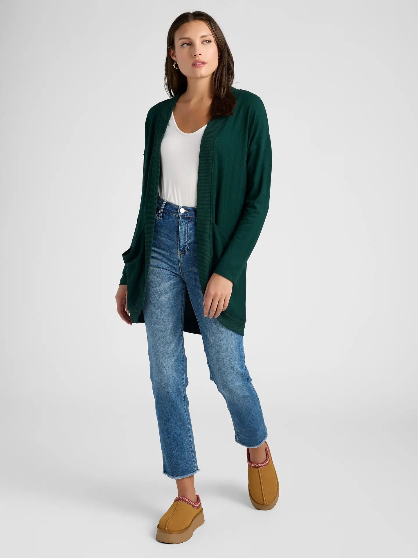 Cocoon Cardigan Sweater - Hunter Green