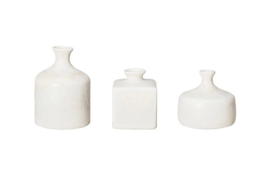 Stoneware Vase - Medium White