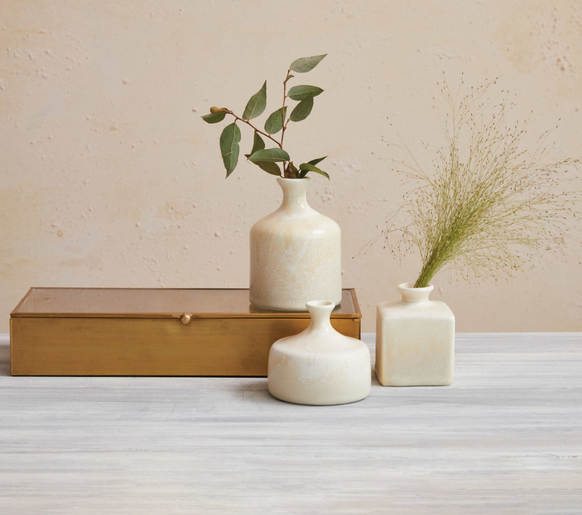 Stoneware Vase - Small White