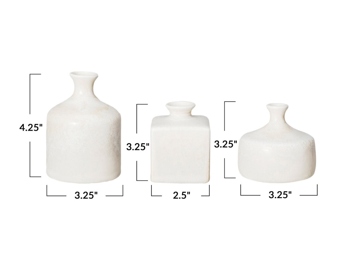 Stoneware Vase - Small White