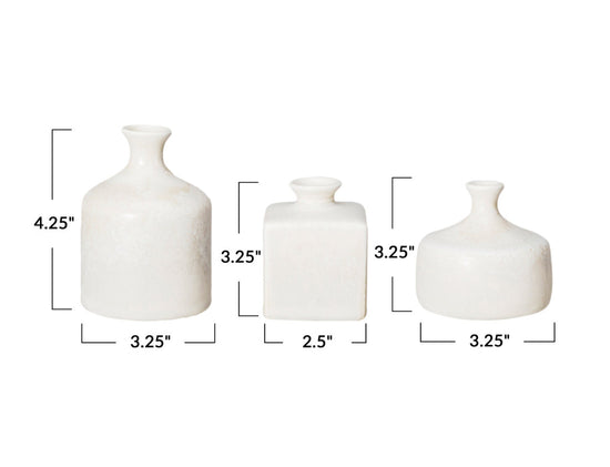 Stoneware Vase - Medium White