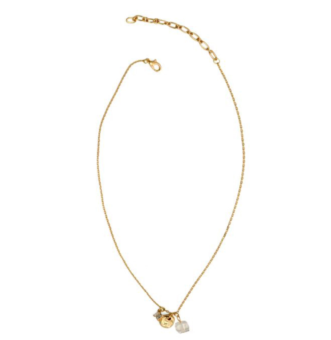 Three Pendant Necklace - Gold