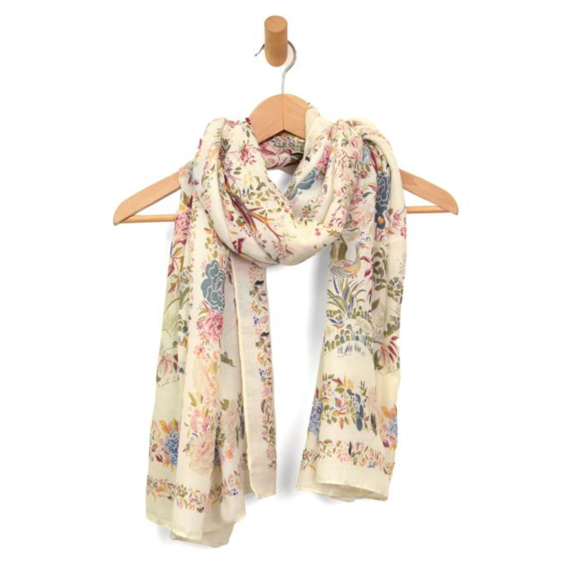 Birds & Flowers Scarf - Multi