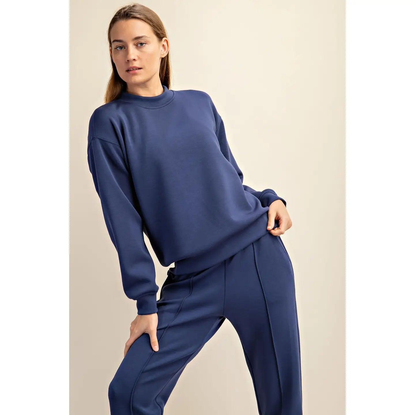 Crew Neck Sweatshirt - Smoky Navy