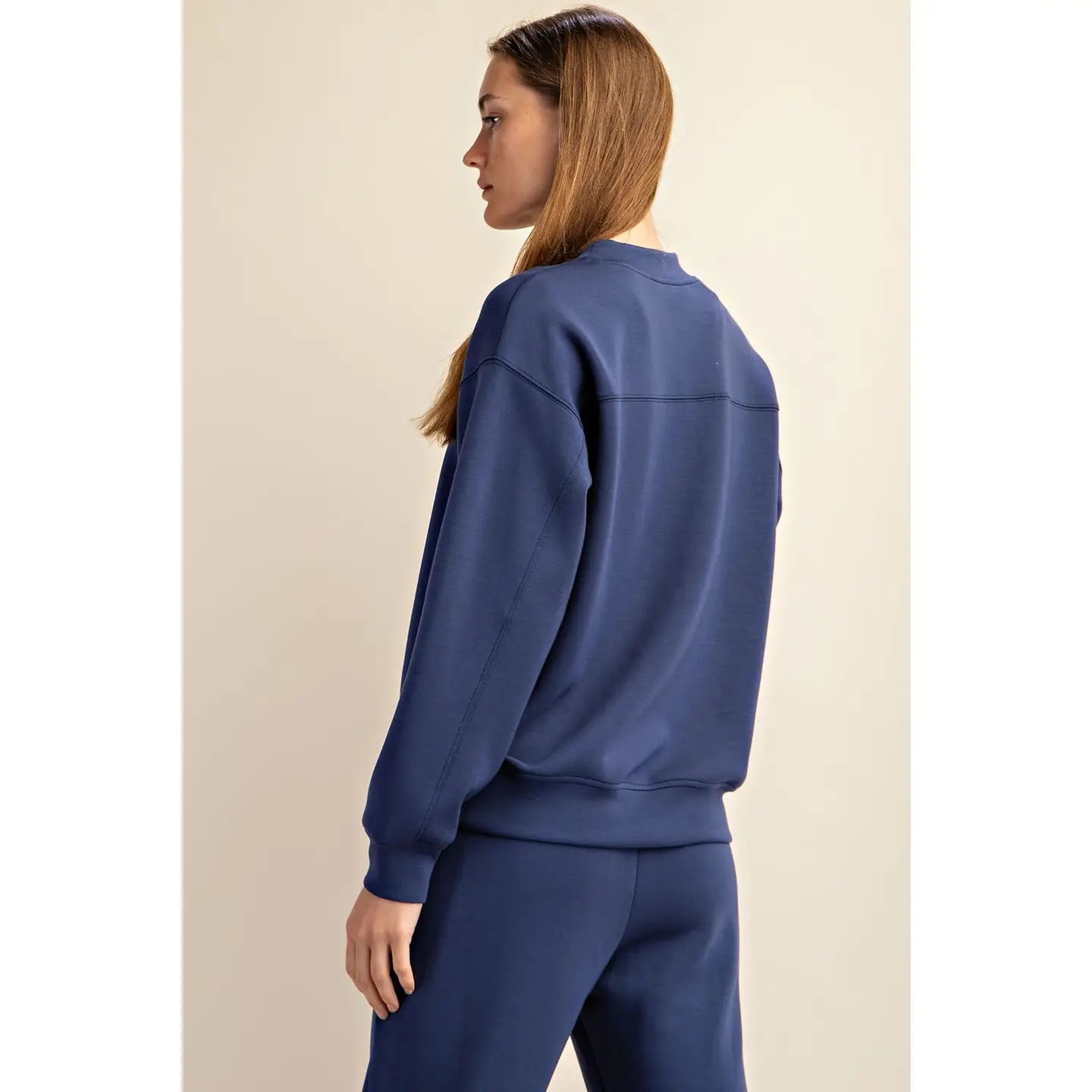 Crew Neck Sweatshirt - Smoky Navy