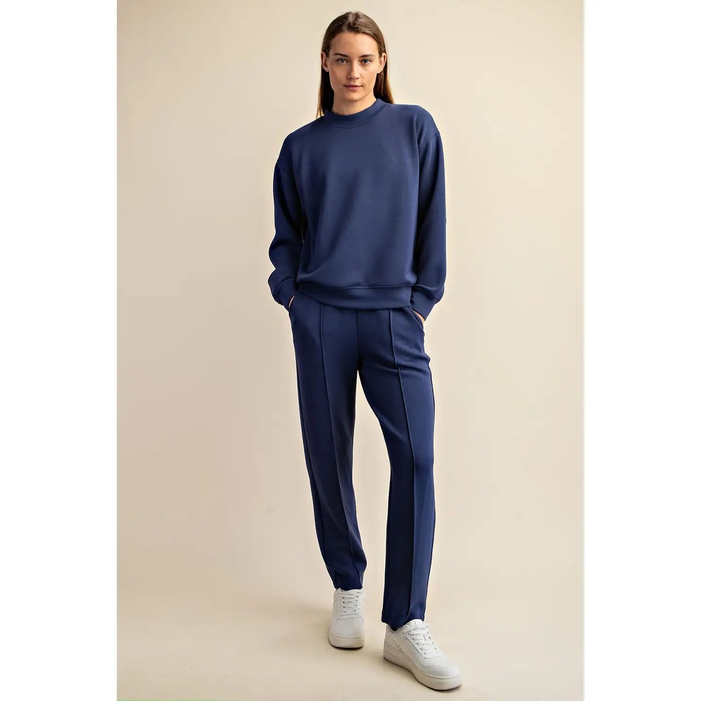 Crew Neck Sweatshirt - Smoky Navy