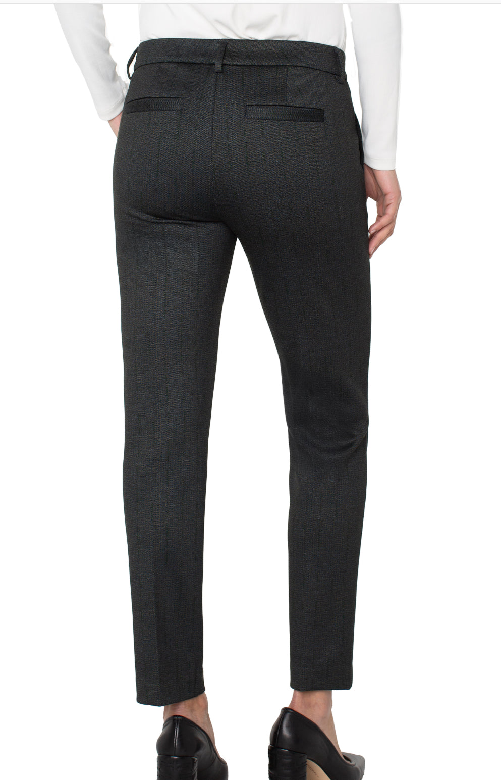 Kelsey Pants - Smoky Charcoal Herringbone