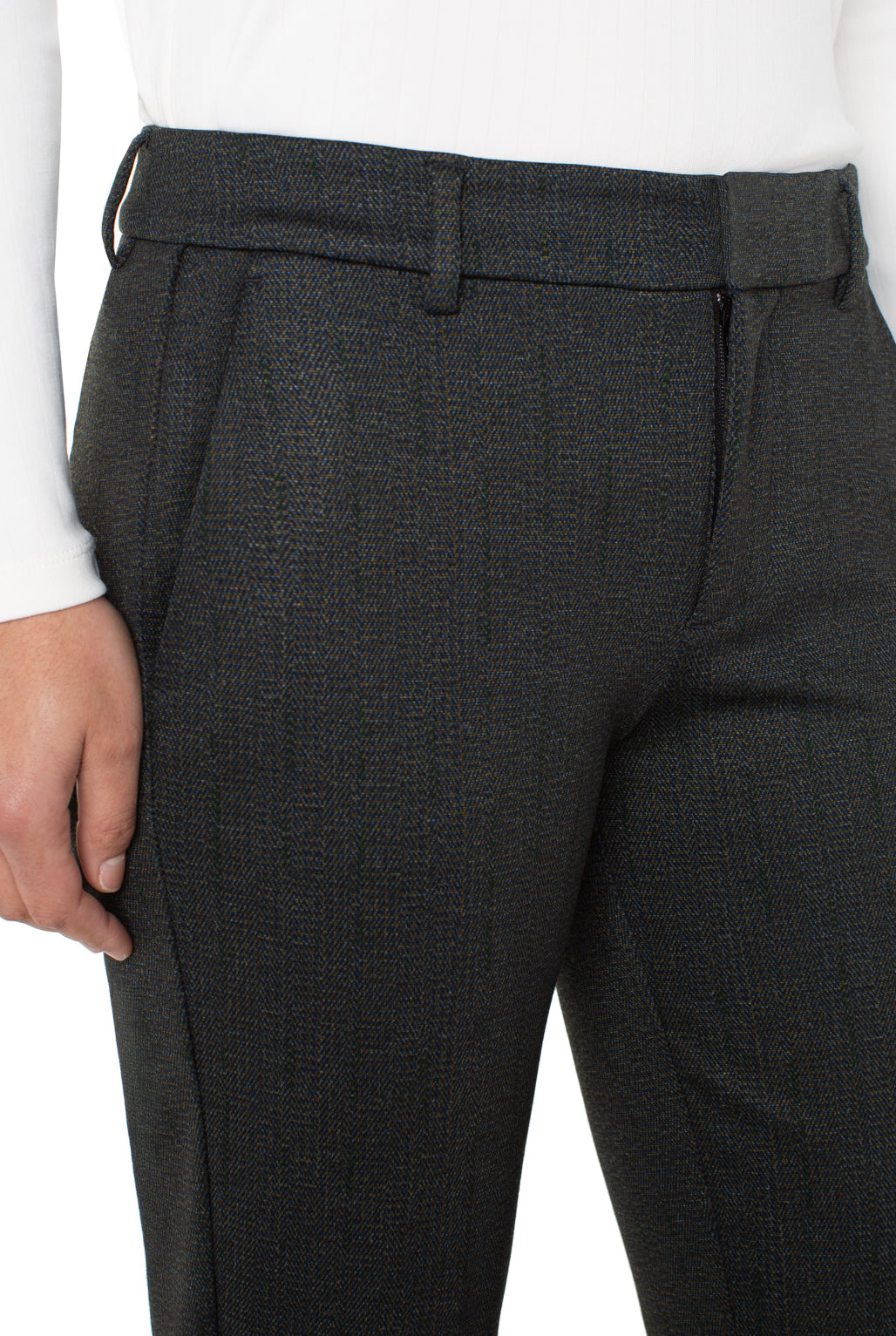 Kelsey Pants - Smoky Charcoal Herringbone